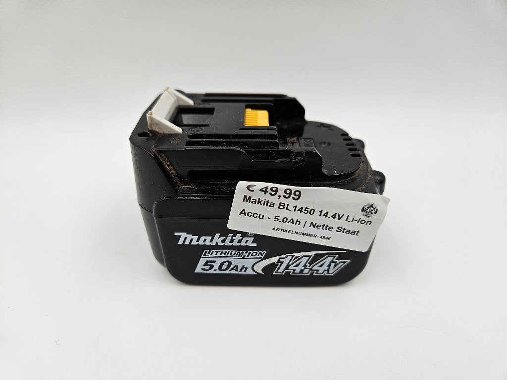 Makita BL1450 14.4V Li-ion Accu - 5.0Ah | Nette Staat, Ophalen of Verzenden, Zo goed als nieuw