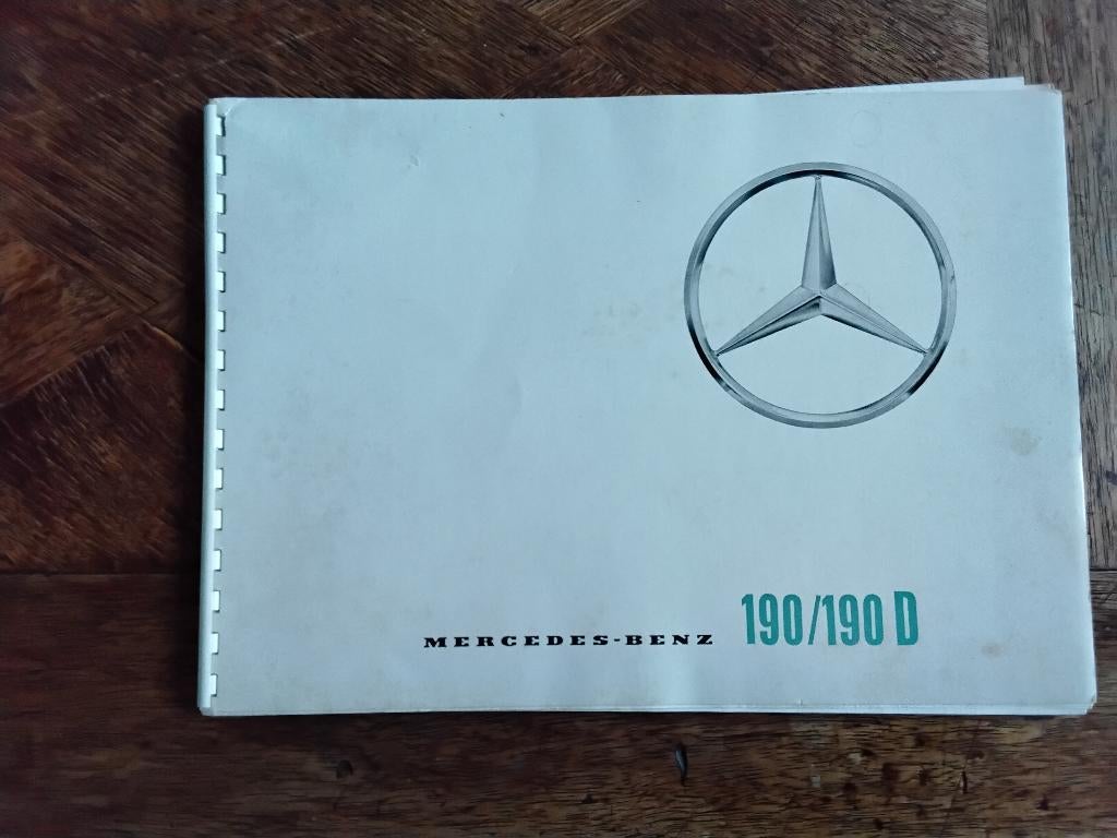Mercedes benz 190/190D folder 1962 ned/frans, Ophalen of Verzenden, Zo goed als nieuw, Mercedes