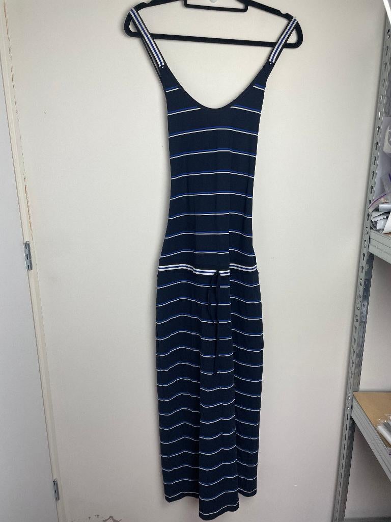Studio Anneloes gestreepte maxi-dress travelstof blauw S, Studio Anneloes, Blauw, Ophalen of Verzenden, Zo goed als nieuw