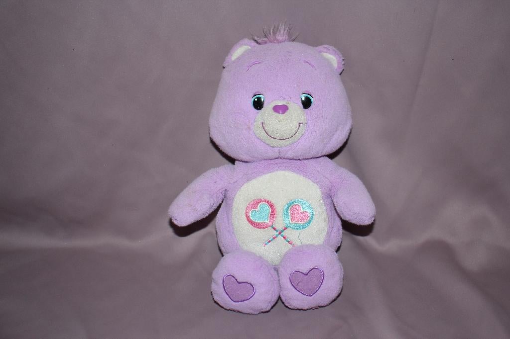Troetelbeertjes knuffel Carebears - Paars Hasbro knuffel, Ophalen of Verzenden, Gebruikt, Beer