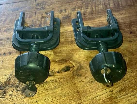 Twinny load cranckklem met afsluitbare sterbout, Ophalen of Verzenden, 2 fietsen, Gebruikt, Fietsendrager-accessoire