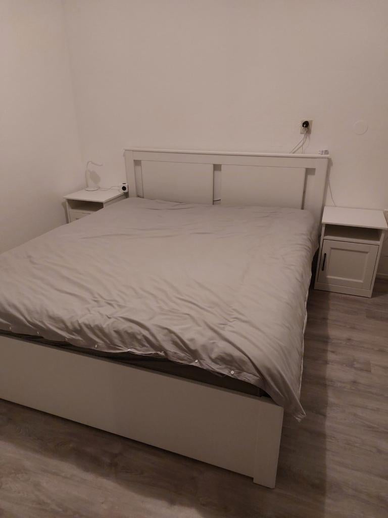 SUMMER SALE Nieuwe hele IKEA Bed set 160×200cm, Huis en Inrichting, Slaapkamer | Bedden, Wit, Ophalen of Verzenden, 200 cm, Modern