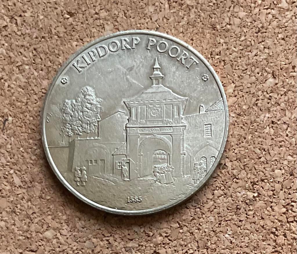 Steden Penning - België Antwerpen Kipdorp Poort 100 Stoeten, Postzegels en Munten, Penningen en Medailles, Ophalen of Verzenden