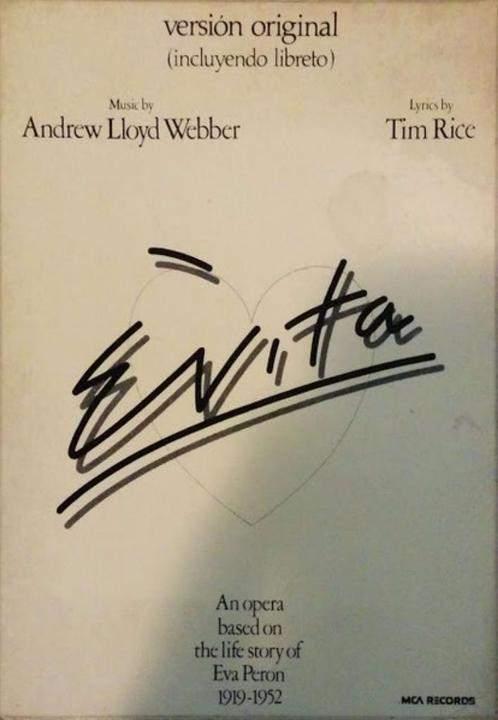 BOX MET CASSETTEBANDJES EVITA INCL BOEK ANDREW LLOYD WEBBER, Overige genres, Zo goed als nieuw, Origineel, Verzenden