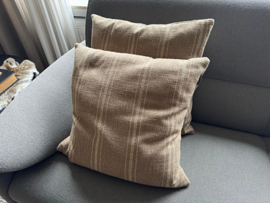 Scapa Kussens - Set of los te koop, Huis en Inrichting, Ophalen, Gebruikt, Beige, Vierkant