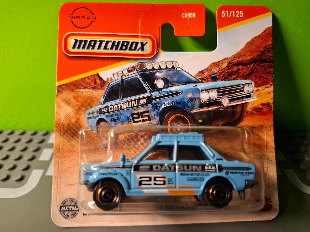 Matchbox 51 - 1970 Datsun 510 Rally [blauw] 1/60 MIB, Ophalen of Verzenden, Nieuw, Auto