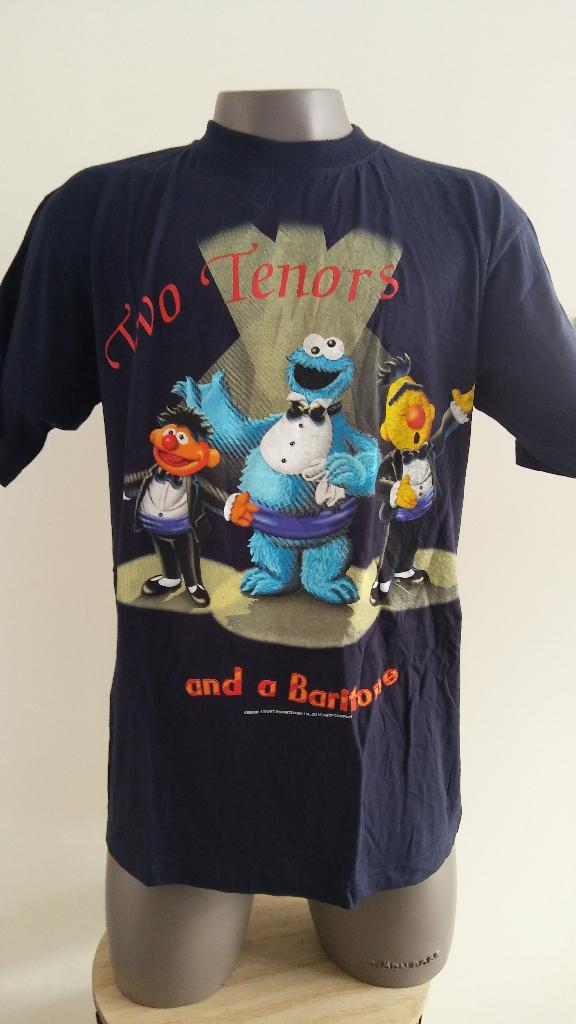 Sesamstraat two tenors t-shirt koekiemonster shirt vintage, Ophalen of Verzenden, Overige figuren, Zo goed als nieuw, Overige typen