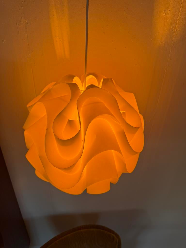 Vintage hanglamp Le Klint 172, Poul Christiansen ‘70, Huis en Inrichting, Lampen | Hanglampen, Kunststof, Vintage retro buisframe design rotan webbing papercord deens