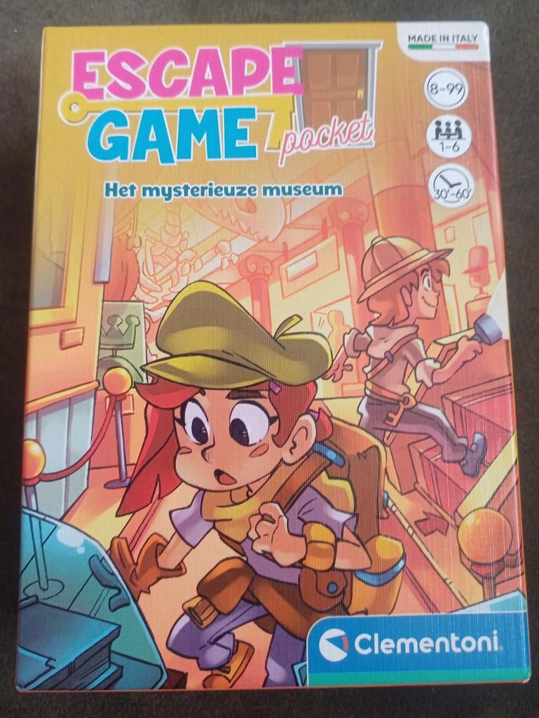 ZGAN Escape Room pocket kids: mysterieuze museum, Clementoni, Ophalen of Verzenden, Zo goed als nieuw