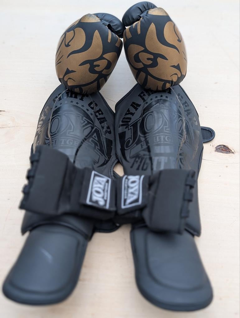 Joya Kickboks Set - Handschoenen & Scheenbeschermers, Overige, Vechtsportbescherming, Ophalen of Verzenden, Zo goed als nieuw