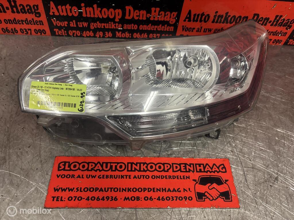 Citroen C5 ('08-17) H7/H1 Koplamp Links | 9672694180 | VALEO, Gebruikt, Citroën, Ophalen of Verzenden