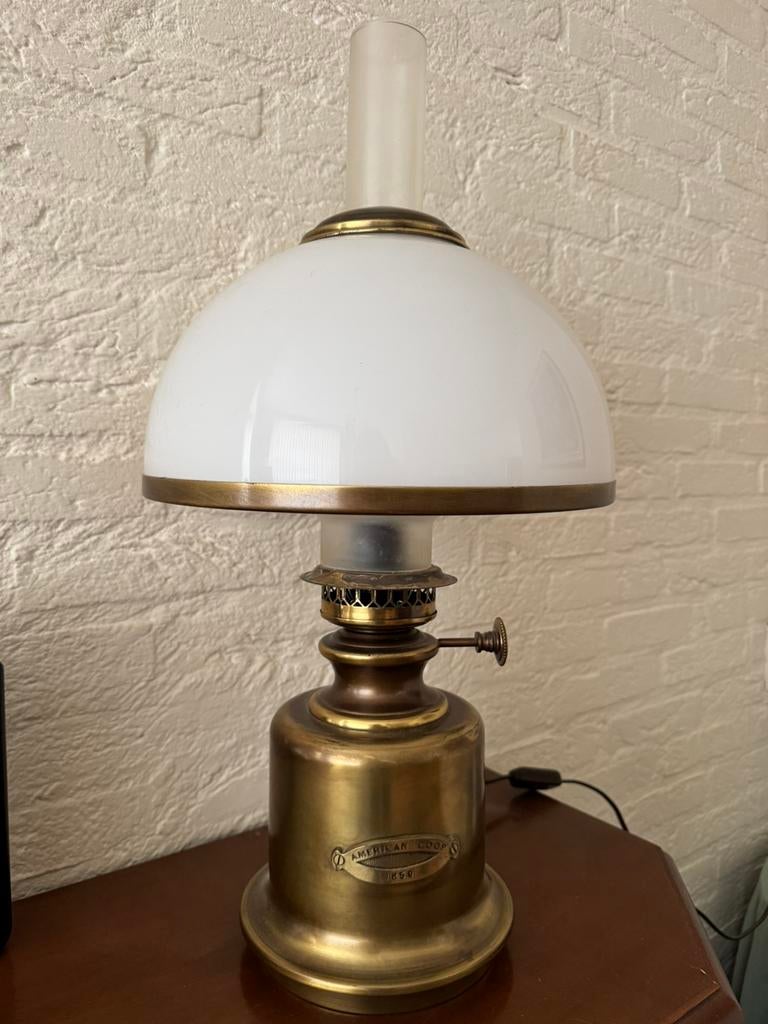 Scheepslamp American Cook 1850 tafellamp vintage, Ophalen