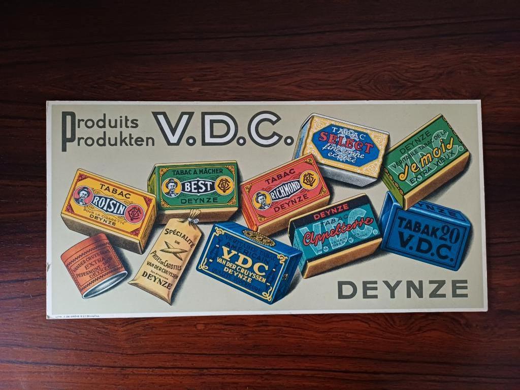 VDC TABAK reclamebord V.D.C. Deynze reclame bord, Ophalen of Verzenden, Zo goed als nieuw, Overige typen