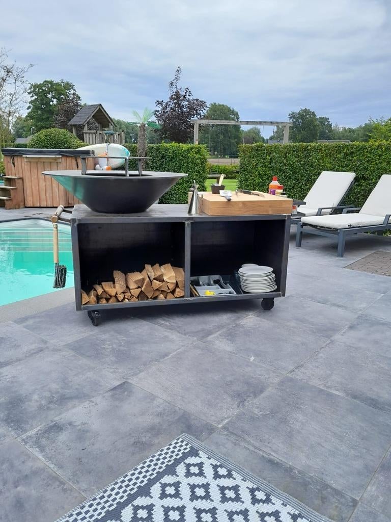 BBQ, Barecue, Fire Bull BBQ, Vuurschaal, Grill, The Big Bull, Ophalen, Nieuw, Houtskool