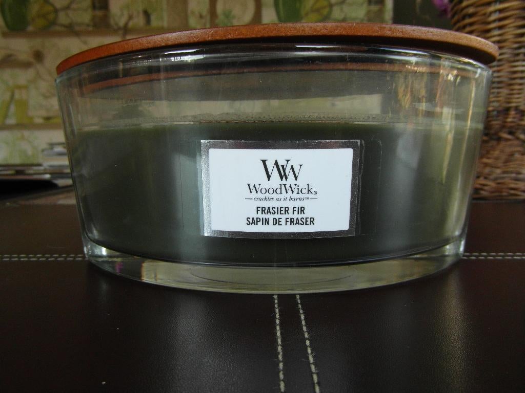 WoodWick Hearthwick Ellipse Geurkaars "FRASIER FIR", Overige materialen, Nieuw, Ophalen of Verzenden, Kaars