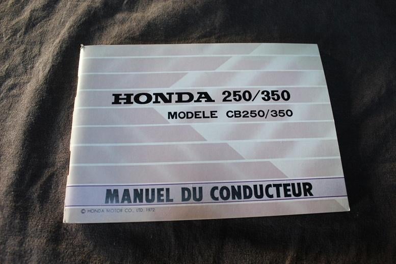 Honda CB250 CB350 1972 manuel du conducteur CB350 K4, Motoren, Ophalen of Verzenden, Honda