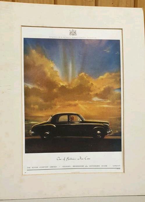 Vintage Rover Auto Reclame Print, Ophalen of Verzenden