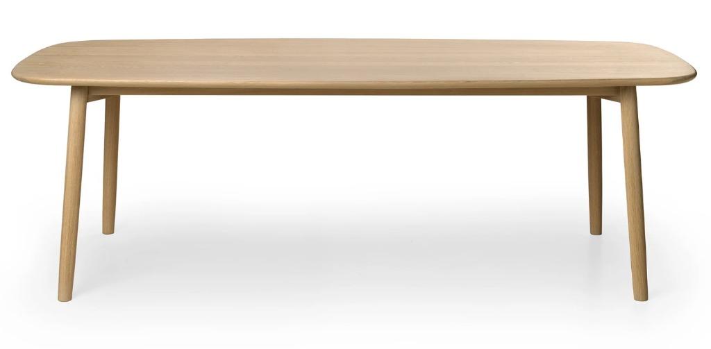 Eettafel Kluskens Antony - 180x95cm - Nature white, Ophalen, Eikenhout, Nieuw, 50 tot 100 cm