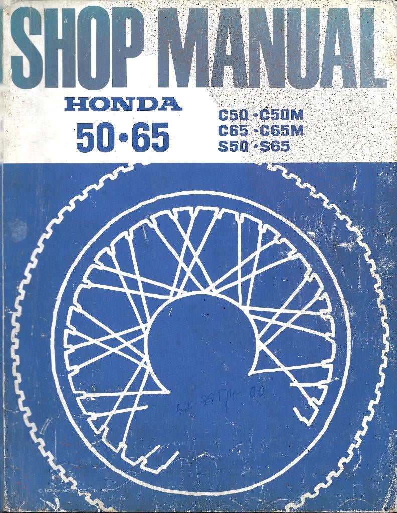 Honda C50 Honda C65 shop manual (8033z), Ophalen of Verzenden, Honda
