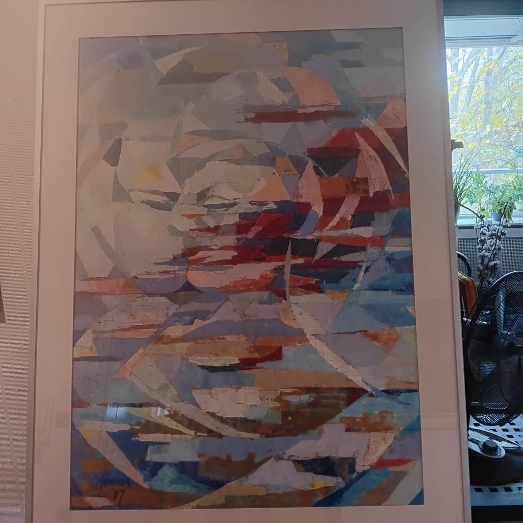 modern schilderij, Antiek en Kunst, Kunst | Schilderijen | Modern, Ophalen of Verzenden