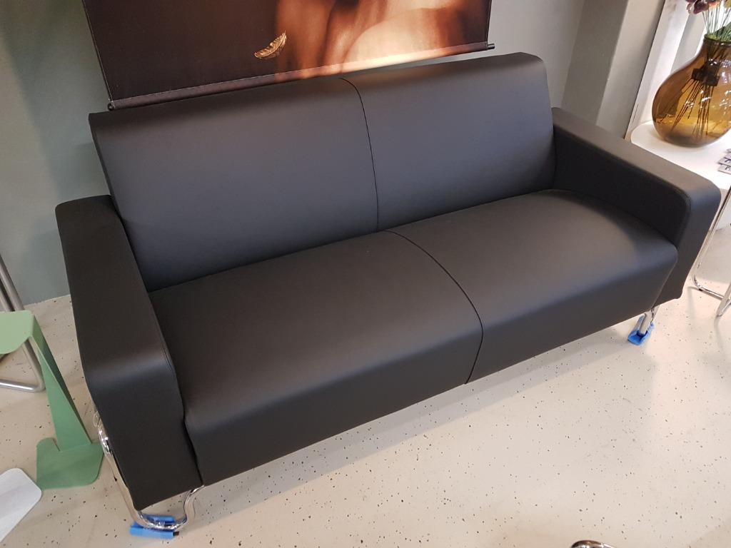 Gispen 441 bank 2.5 zits Toledo zwart, Dutch Originals, Ophalen, 150 tot 200 cm, Tweepersoons, 75 tot 100 cm