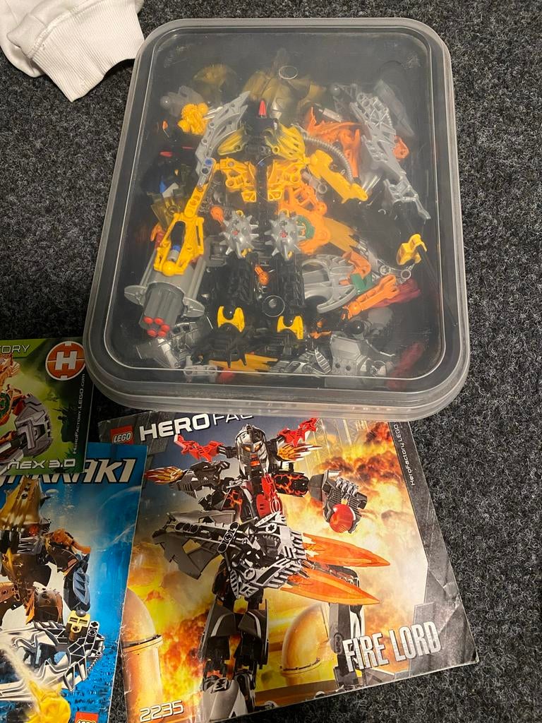Lego Hero Factory Fire Lord + extra Hero, Ophalen of Verzenden, Gebruikt, Complete set, Lego