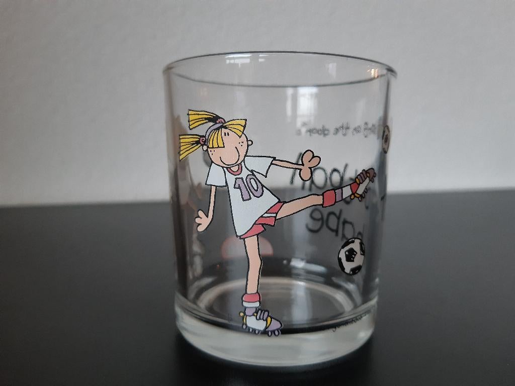 Limonadeglas football babe bang on the door Penotti, Ophalen of Verzenden, Nieuw, Frisdrankglas