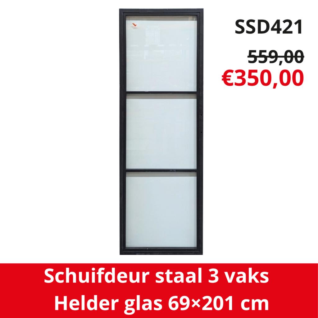 OUTLET stalen deur | schuifdeur | industriële deur | staal, Ophalen, 80 tot 100 cm, Binnendeur, Nieuw