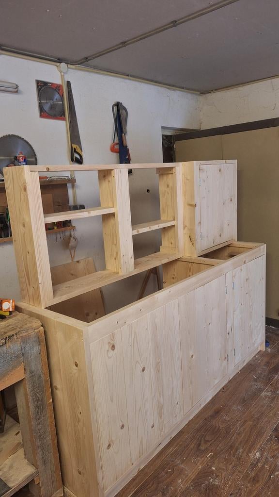 Keukenblok van terug gedroogd en geschaafd hout, Ophalen of Verzenden, Nieuw