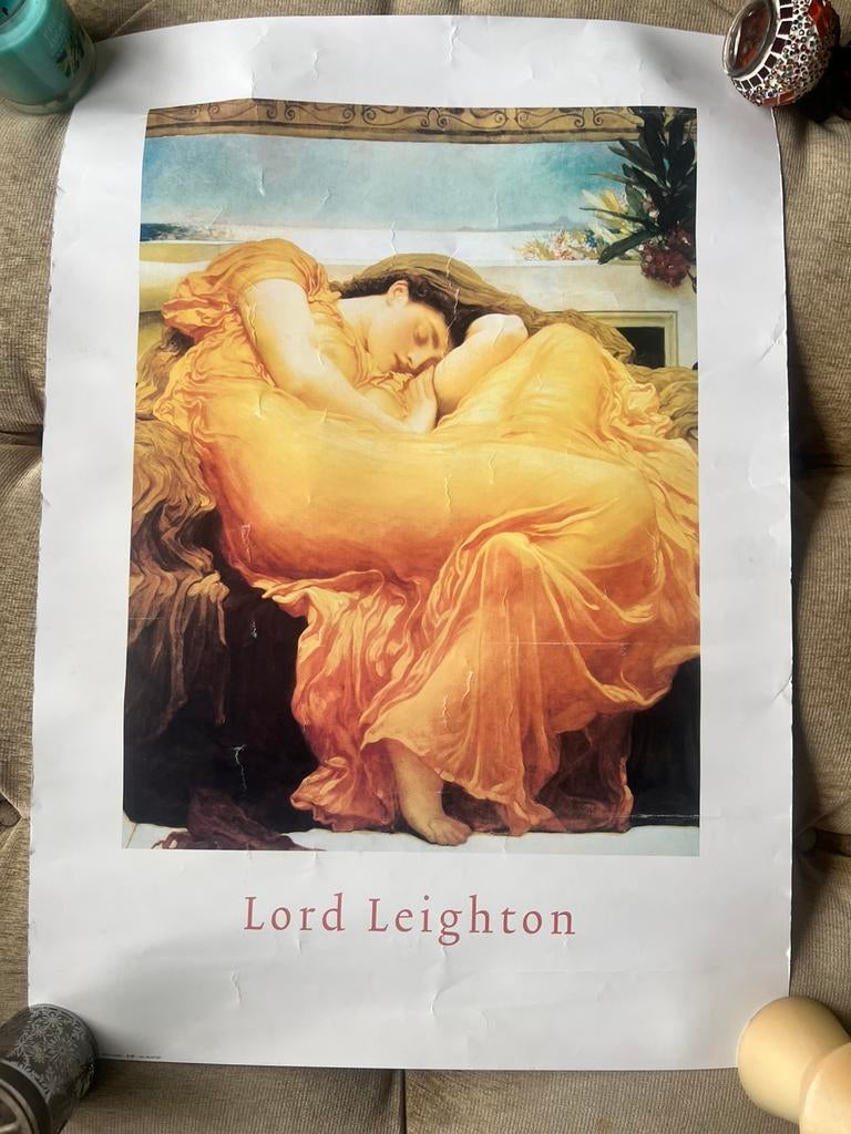 Vintage Poster Lord Frederick Leighton., Ophalen of Verzenden, Zo goed als nieuw, A1 t/m A3, Film en Tv