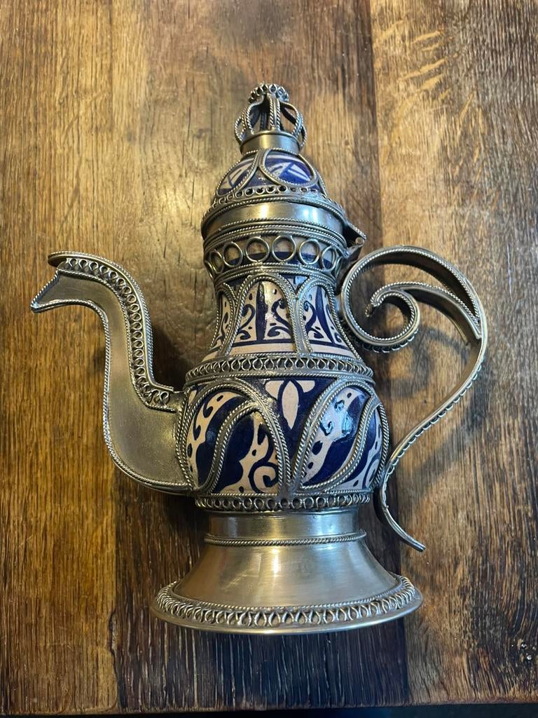 Marokkaanse theepot, Antiek en Kunst, Antiek | Koper en Brons, Ophalen of Verzenden