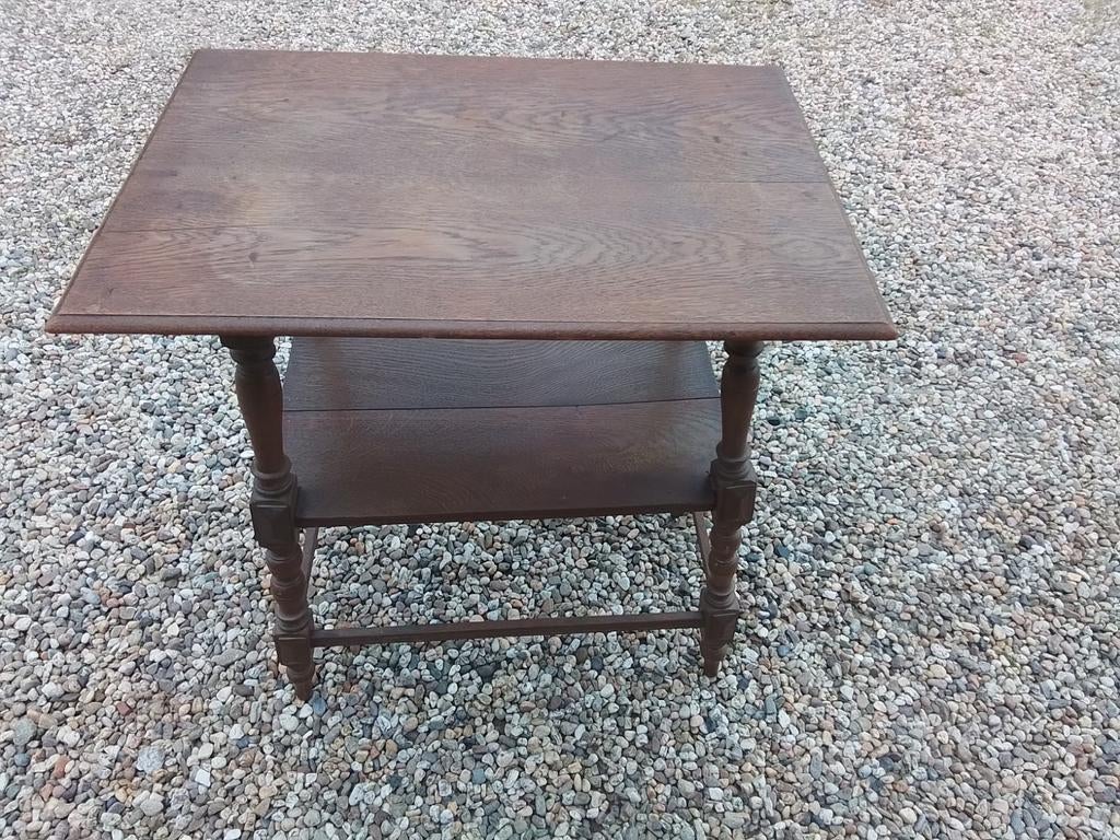 1 antieke bijzettafel tafel hout, Huis en Inrichting, Ophalen, Rechthoekig, Hout
