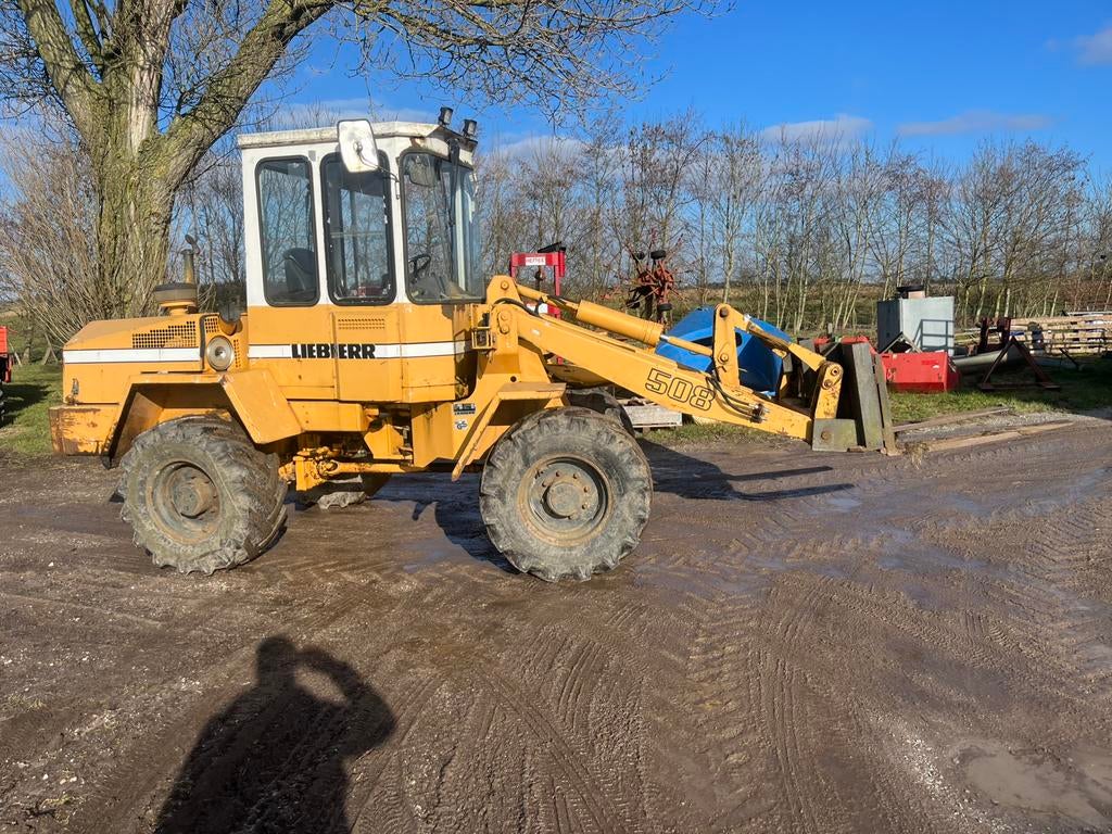 Liebherr 508 met bak en lepels, Ophalen of Verzenden, Wiellader of Shovel