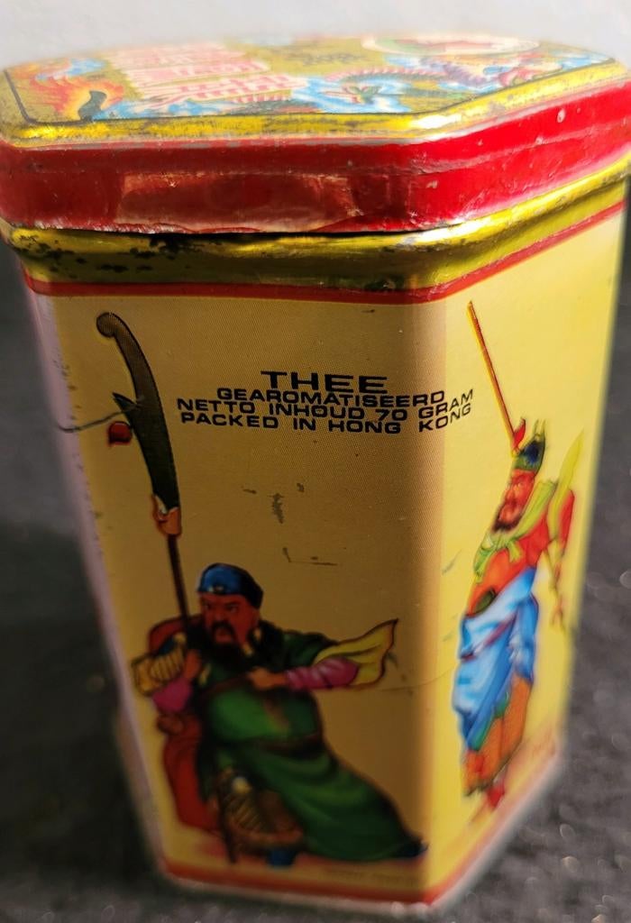 Vintage theeblikje Kwong Sang Tea Co., Verzamelen, Blikken, Ophalen of Verzenden, Gebruikt, Overige