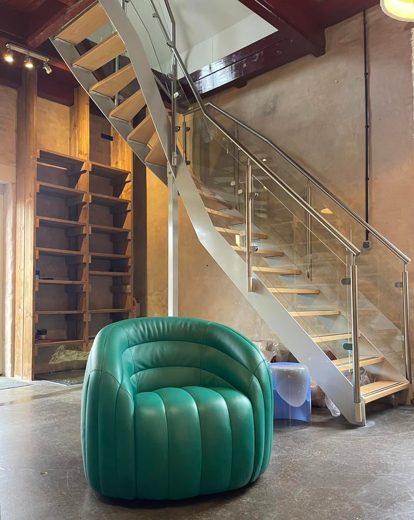 Pode by Leolux fauteuil Balini senso leer NIEUW, Ophalen, Nieuw, 50 tot 75 cm, Leer