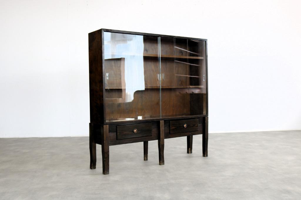 vintage vitrinekast | sideboard | jaren 50 | Zweeds, Gebruikt, Met deur(en), Glas, 150 tot 200 cm