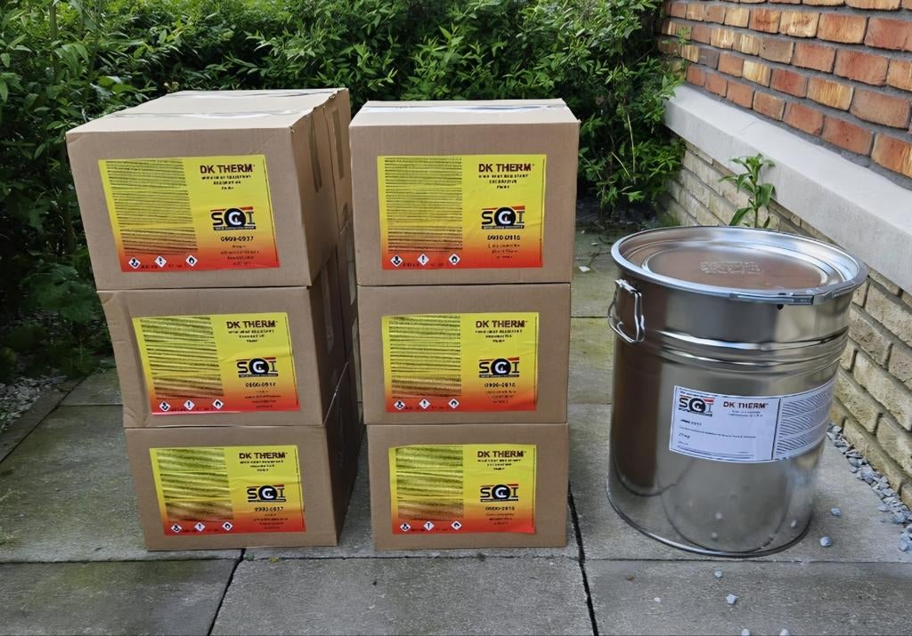 DK Therm hittebestendige spuitbussen compressor spuit blik, Overige kleuren, Nieuw, Ophalen of Verzenden, Verf