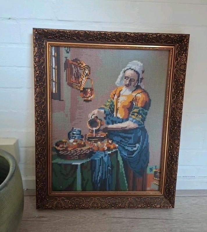 Het Melkmeisje van Vermeer, Ophalen of Verzenden, Hout, Minder dan 50 cm, Minder dan 50 cm