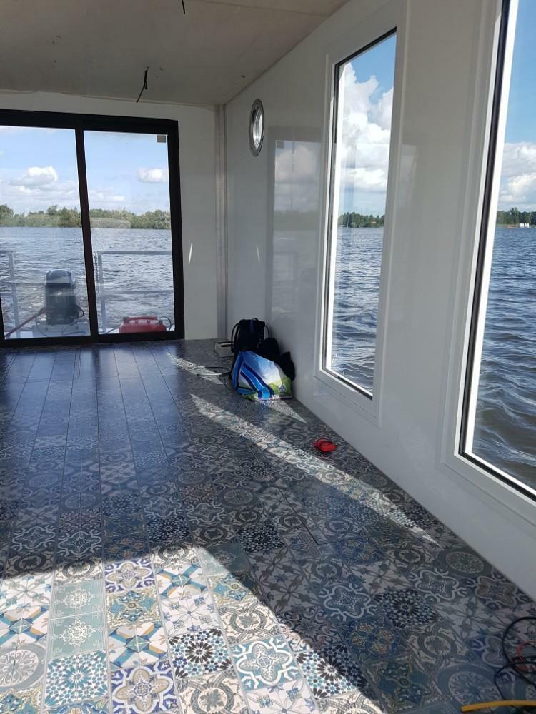 Houseboat, ponton, varend terras, waterhuisje, werkvlot, Nieuw