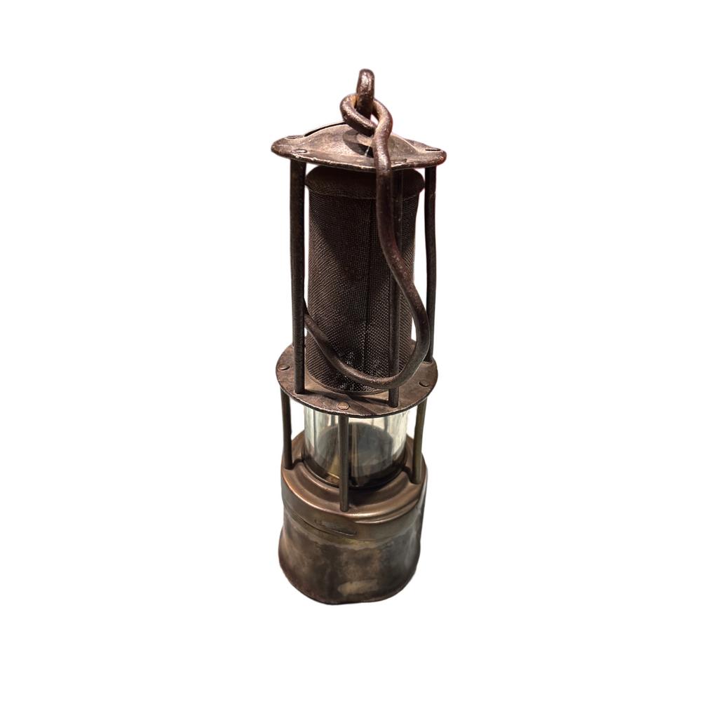 Antieke mijnlamp Val Saint Lambert glas nr 1273, Ophalen of Verzenden
