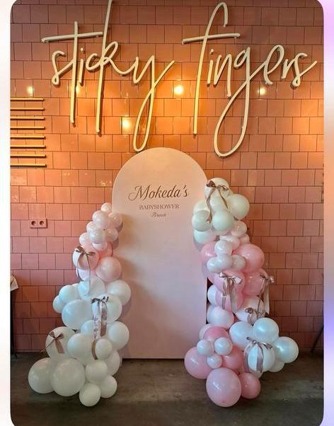 Babyshower Backdrop Ballonnen Decoratie, Hobby en Vrije tijd, Feestartikelen, Nieuw, Versiering, Geboorte of Huwelijk, Ophalen of Verzenden