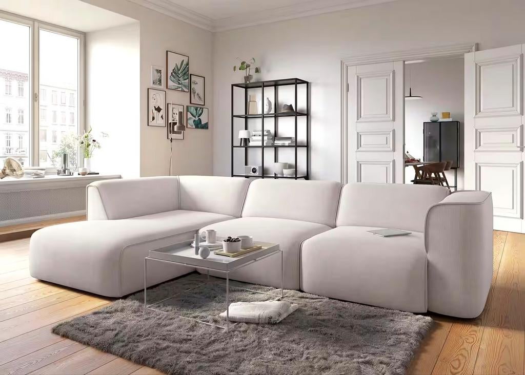 Nieuwe trendy modulaire hoekbank diverse kleuren en stoffen, Keizer, 250 tot 300 cm, Keizer, Hoekbank