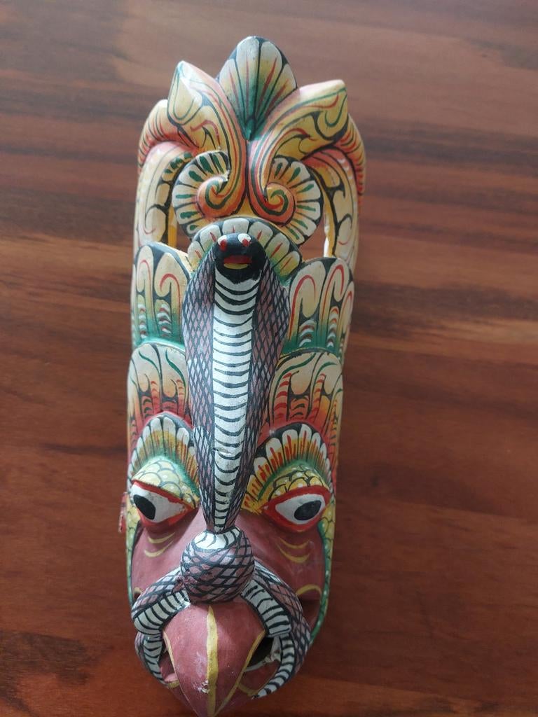Sri Lankaans Naga Masker - Houtsnijwerk, Ophalen of Verzenden