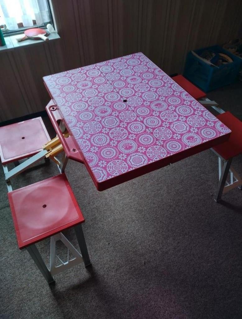 Campingtafel Knutseltafel Picknicktafel kinderen vintage, Ophalen of Verzenden, Campingtafel