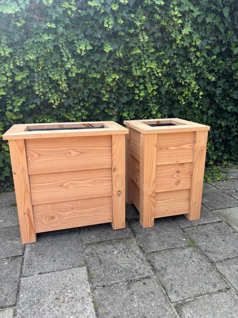 Douglas plantenbak met zweeds rabat - alle afmetingen, Tuin en Terras, Bloembakken en Plantenbakken, Ophalen, Vierkant, Zo goed als nieuw