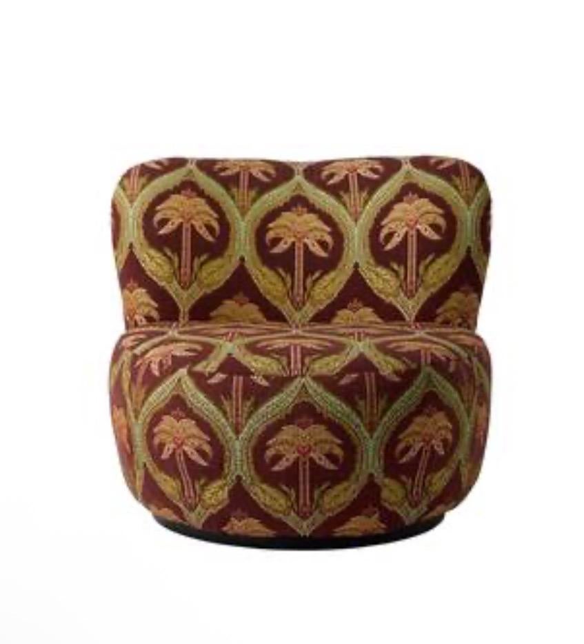 Gezocht! Sissy-Boy Anne Draaifauteuil Palm Jacquard Print, Ophalen of Verzenden, Gebruikt, Stof, 75 tot 100 cm