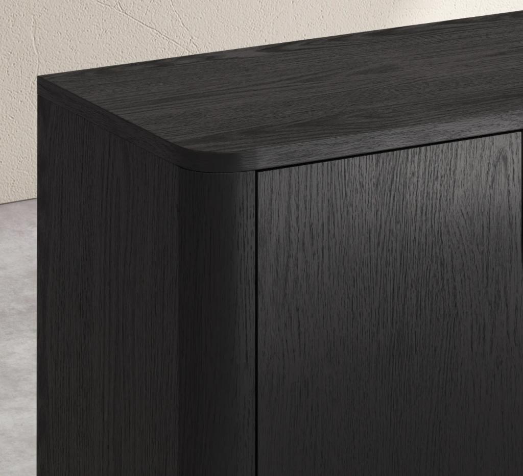 by fonQ Brikk Wandkast - Essen / Zwart | Van €1149, nu, Byfonq, Byfonq, Nieuw, Ophalen of Verzenden
