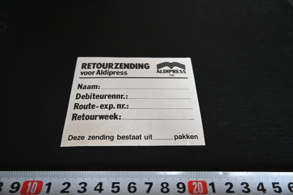 sticker Retourzending voor Aldipress  *, Verzamelen, Stickers, Zo goed als nieuw, Ophalen