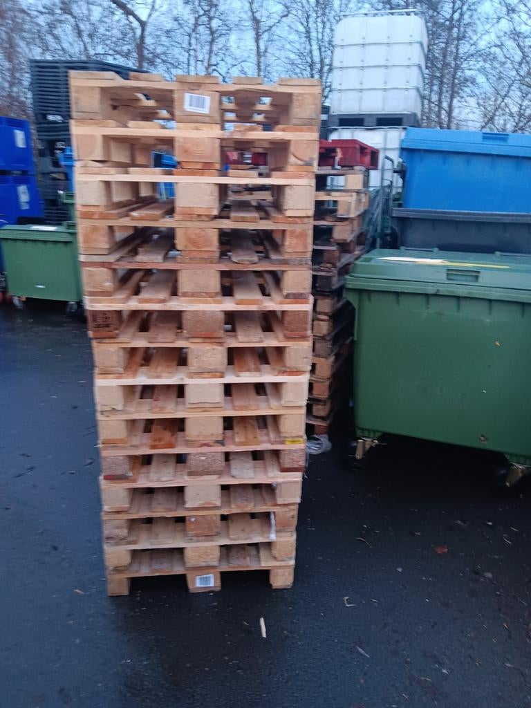 Europallets - en ook kunststof pallets, Gebruikt, Ophalen of Verzenden, 50 mm of meer, Pallet