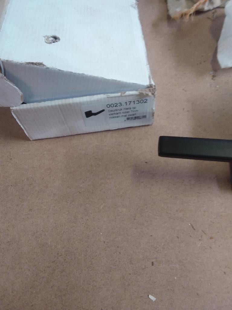 Zwarte deurkruk Hera met vierkant rozet Intersteel, Ophalen, Nieuw, Overige materialen, Klink of Kruk